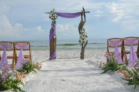 Barefoot Weddings driftwood arbor
