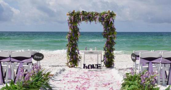 Barefoot Weddings driftwood arbor